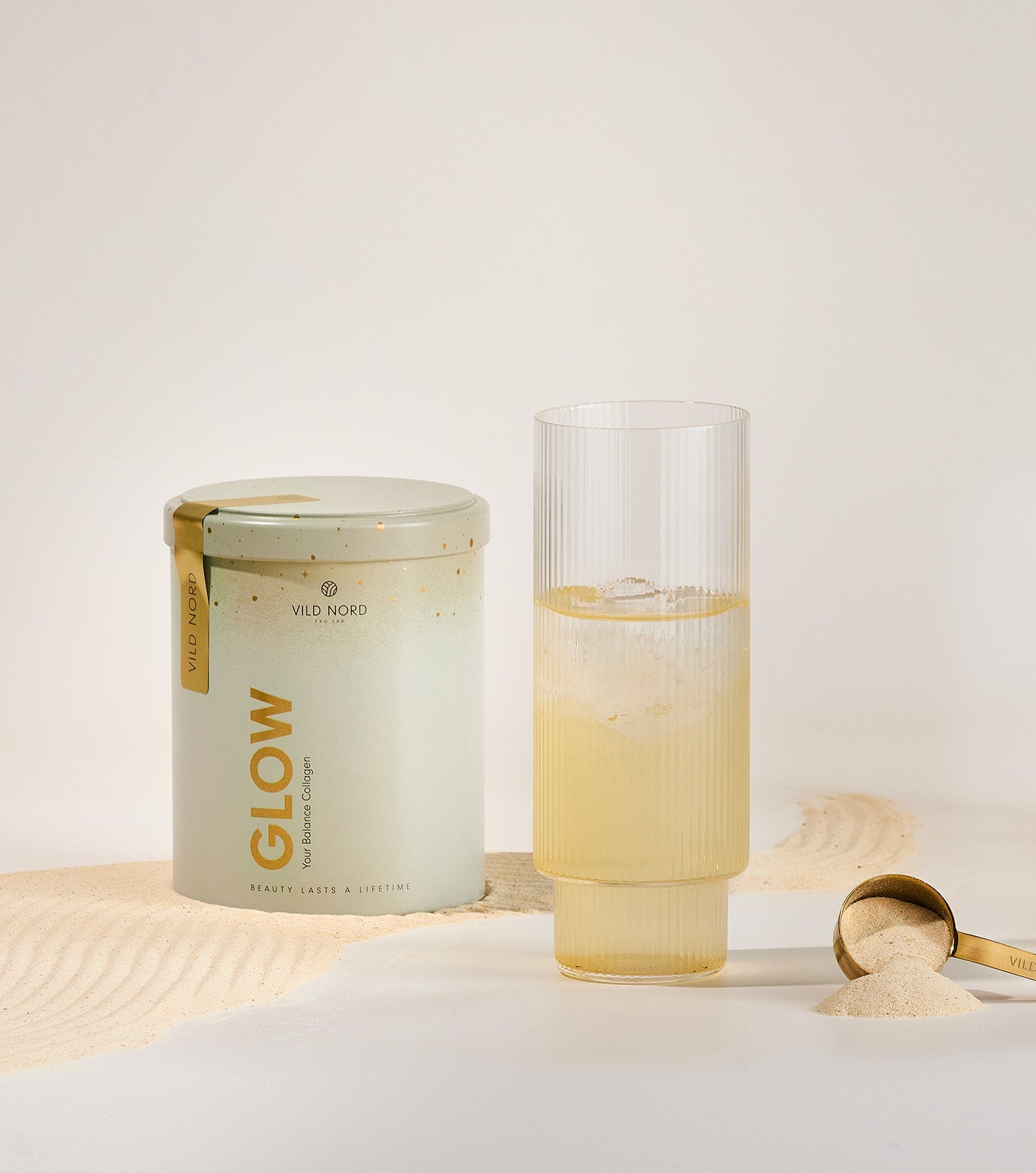 GLOW - Vild Nord - marine collagen - collagen pulver - kollagen tilskud - collagen med vitamin A, vitamin C, selen og zink